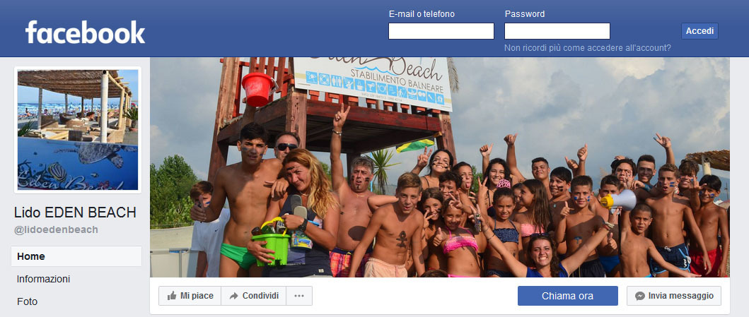 pagina facebook eden beach